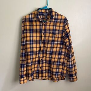 Forever 21 Men’s Small Yellow Plaid Long Sleeved Button Up